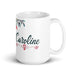 Caroline Exclusive Name Art Piece Home Office Work Coffee Mug Mexican Spanish Pride Gift Cup One-Of-A-Kind Calligraphy White Glossy Mug | C6 Mexicada 15 oz