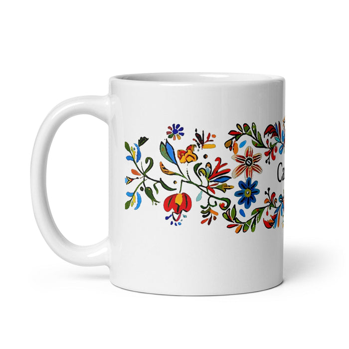 Carson Exclusive Name Art Piece Home Office Work Coffee Mug Mexican Spanish Pride Gift Cup One-Of-A-Kind Calligraphy White Glossy Mug | C1 Mexicada