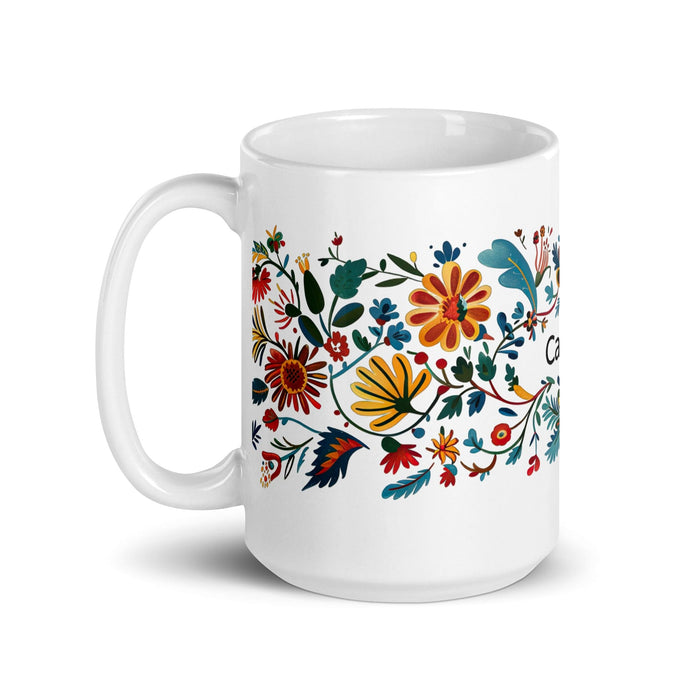 Carson Exclusive Name Art Piece Home Office Work Coffee Mug Mexican Spanish Pride Gift Cup One-Of-A-Kind Calligraphy White Glossy Mug | C9 Mexicada