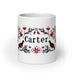 Carter Exclusive Name Art Piece Home Office Work Coffee Mug Mexican Spanish Pride Gift Cup One-Of-A-Kind Calligraphy White Glossy Mug | C11 Mexicada