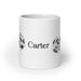 Carter Exclusive Name Art Piece Home Office Work Coffee Mug Mexican Spanish Pride Gift Cup One-Of-A-Kind Calligraphy White Glossy Mug | C12 Mexicada