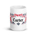 Carter Exclusive Name Art Piece Home Office Work Coffee Mug Mexican Spanish Pride Gift Cup One-Of-A-Kind Calligraphy White Glossy Mug | C36 Mexicada