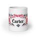 Carter Exclusive Name Art Piece Home Office Work Coffee Mug Mexican Spanish Pride Gift Cup One-Of-A-Kind Calligraphy White Glossy Mug | C36 Mexicada