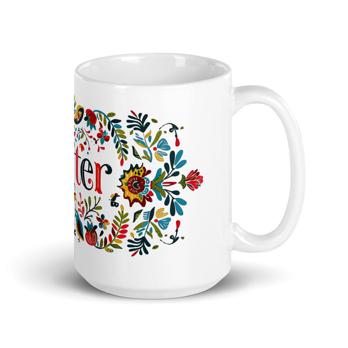 Carter Exclusive Name Art Piece Home Office Work Coffee Mug Mexican Spanish Pride Gift Cup One-Of-A-Kind Calligraphy White Glossy Mug | C38 Mexicada 15 oz