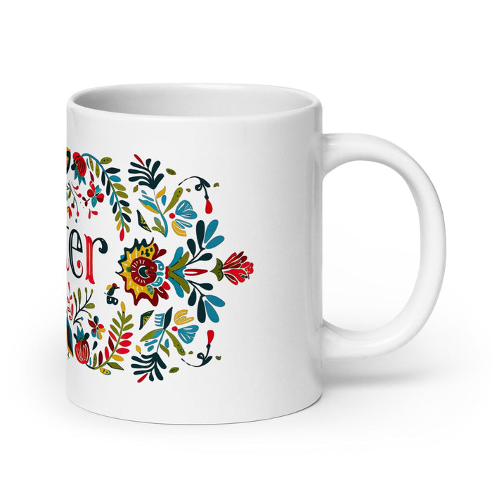 Carter Exclusive Name Art Piece Home Office Work Coffee Mug Mexican Spanish Pride Gift Cup One-Of-A-Kind Calligraphy White Glossy Mug | C38 Mexicada 20 oz