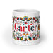 Carter Exclusive Name Art Piece Home Office Work Coffee Mug Mexican Spanish Pride Gift Cup One-Of-A-Kind Calligraphy White Glossy Mug | C38 Mexicada