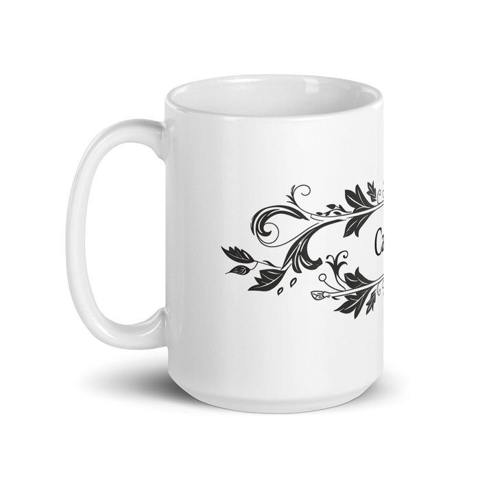 Carter Exclusive Name Art Piece Home Office Work Coffee Mug Mexican Spanish Pride Gift Cup One-Of-A-Kind Calligraphy White Glossy Mug | C4 Mexicada