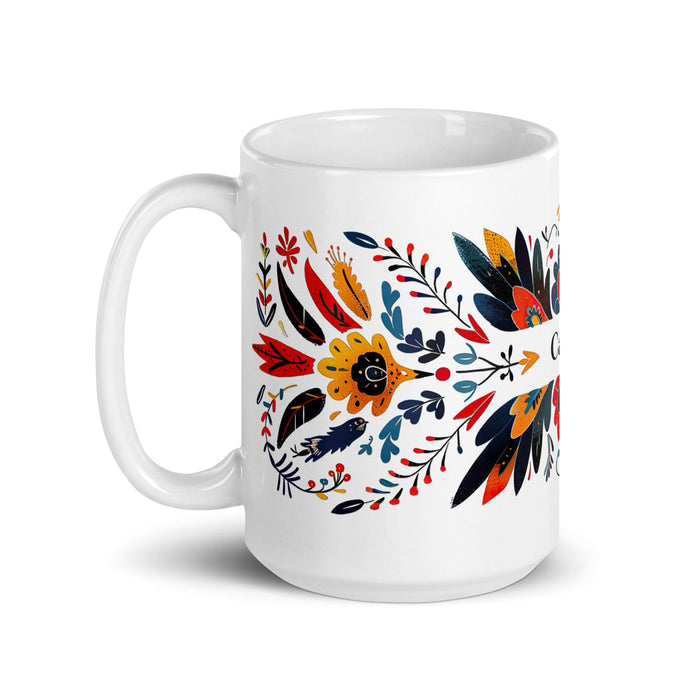 Carter Exclusive Name Art Piece Home Office Work Coffee Mug Mexican Spanish Pride Gift Cup One-Of-A-Kind Calligraphy White Glossy Mug | C5 Mexicada