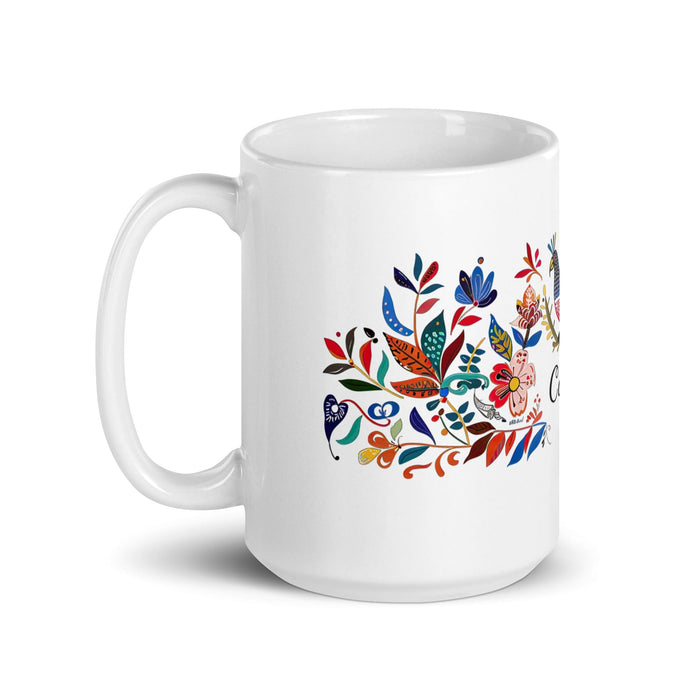 Carter Exclusive Name Art Piece Home Office Work Coffee Mug Mexican Spanish Pride Gift Cup One-Of-A-Kind Calligraphy White Glossy Mug | C8 Mexicada