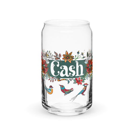 Cash Exclusive Name Art Piece Can-Shaped Glass Home Office Work Mexican Spanish Pride Gift Cup One-Of-A-Kind Calligraphy Glass | C13 Mexicada 16 oz