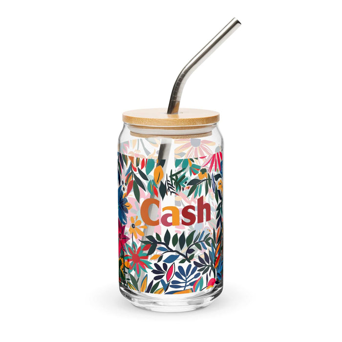 Cash Exclusive Name Art Piece Can-Shaped Glass Home Office Work Mexican Spanish Pride Gift Cup One-Of-A-Kind Calligraphy Glass | C20 Mexicada 16 oz With Lid & Straw