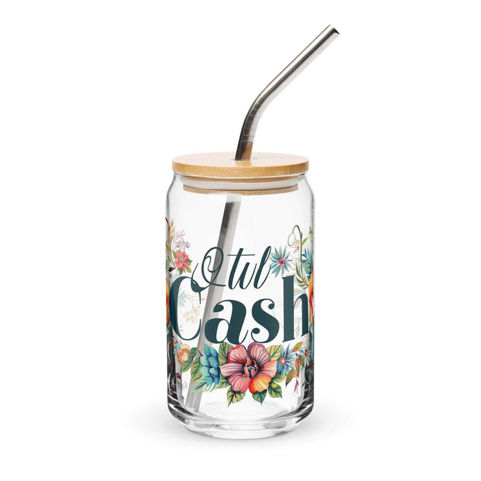 Cash Exclusive Name Art Piece Can-Shaped Glass Home Office Work Mexican Spanish Pride Gift Cup One-Of-A-Kind Calligraphy Glass | C24 Mexicada 16 oz With Lid & Straw