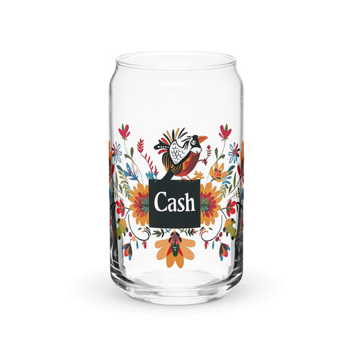 Cash Exclusive Name Art Piece Can-Shaped Glass Home Office Work Mexican Spanish Pride Gift Cup One-Of-A-Kind Calligraphy Glass | C29 Mexicada 16 oz