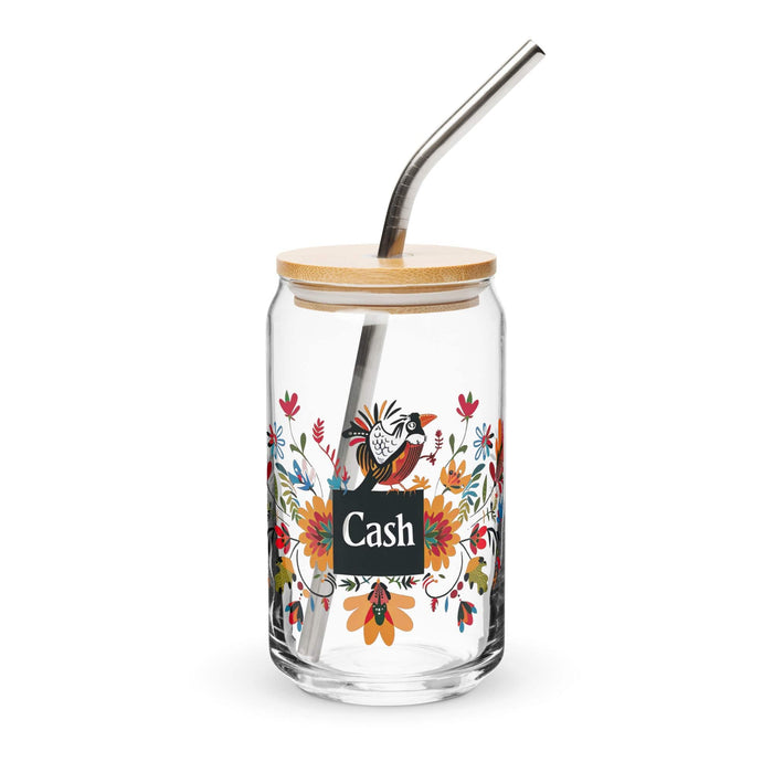 Cash Exclusive Name Art Piece Can-Shaped Glass Home Office Work Mexican Spanish Pride Gift Cup One-Of-A-Kind Calligraphy Glass | C29 Mexicada 16 oz With Lid & Straw