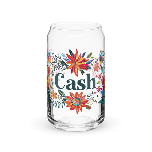 Cash Exclusive Name Art Piece Can-Shaped Glass Home Office Work Mexican Spanish Pride Gift Cup One-Of-A-Kind Calligraphy Glass | C3 Mexicada 16 oz (No Lid No Straw)