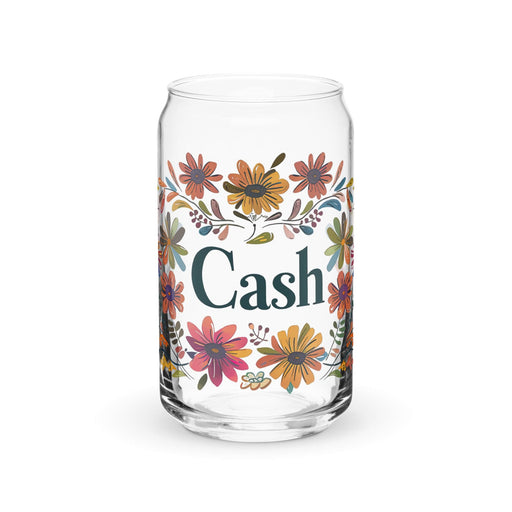 Cash Exclusive Name Art Piece Can-Shaped Glass Home Office Work Mexican Spanish Pride Gift Cup One-Of-A-Kind Calligraphy Glass | C7 Mexicada 16 oz (No Lid No Straw)