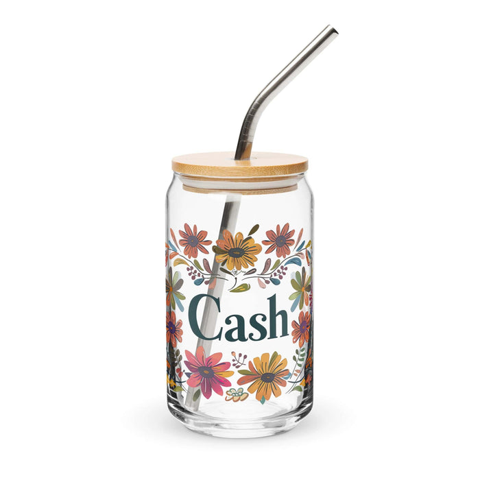 Cash Exclusive Name Art Piece Can-Shaped Glass Home Office Work Mexican Spanish Pride Gift Cup One-Of-A-Kind Calligraphy Glass | C7 Mexicada 16 oz With Lid & Straw