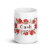 Cash Exclusive Name Art Piece Home Office Work Coffee Mug Mexican Spanish Pride Gift Cup One-Of-A-Kind Calligraphy White Glossy Mug | C1 Mexicada