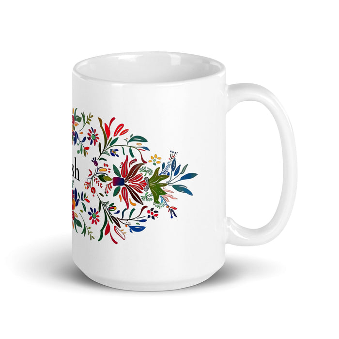 Cash Exclusive Name Art Piece Home Office Work Coffee Mug Mexican Spanish Pride Gift Cup One-Of-A-Kind Calligraphy White Glossy Mug | C11 Mexicada 15 oz