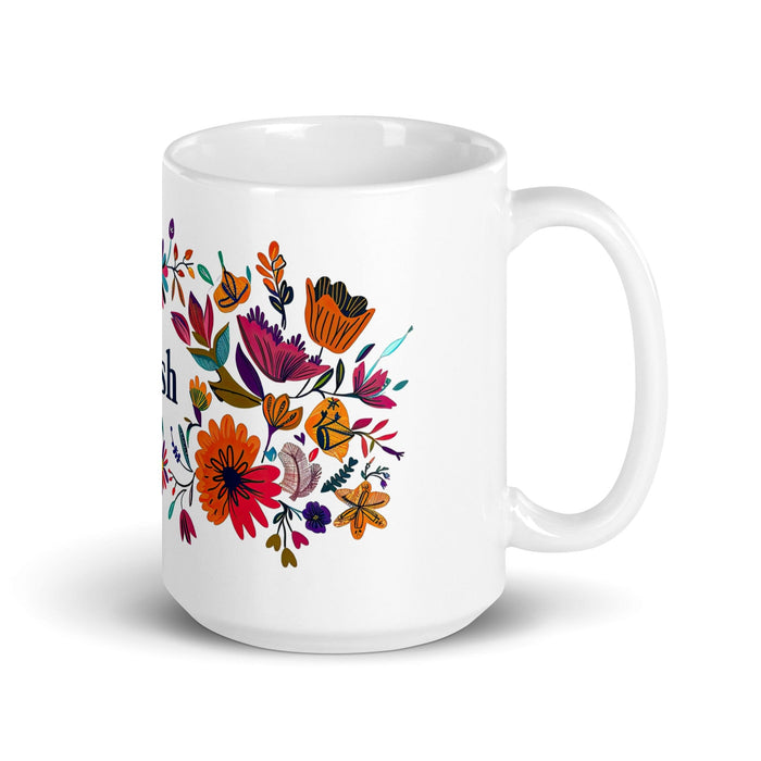 Cash Exclusive Name Art Piece Home Office Work Coffee Mug Mexican Spanish Pride Gift Cup One-Of-A-Kind Calligraphy White Glossy Mug | C12 Mexicada 15 oz