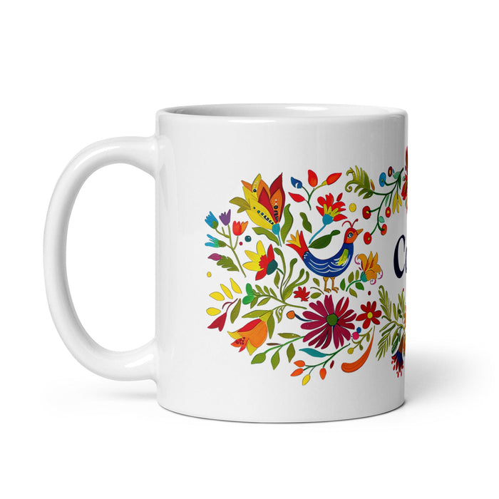 Cash Exclusive Name Art Piece Home Office Work Coffee Mug Mexican Spanish Pride Gift Cup One-Of-A-Kind Calligraphy White Glossy Mug | C14 Mexicada