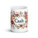 Cash Exclusive Name Art Piece Home Office Work Coffee Mug Mexican Spanish Pride Gift Cup One-Of-A-Kind Calligraphy White Glossy Mug | C17 Mexicada