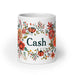 Cash Exclusive Name Art Piece Home Office Work Coffee Mug Mexican Spanish Pride Gift Cup One-Of-A-Kind Calligraphy White Glossy Mug | C17 Mexicada