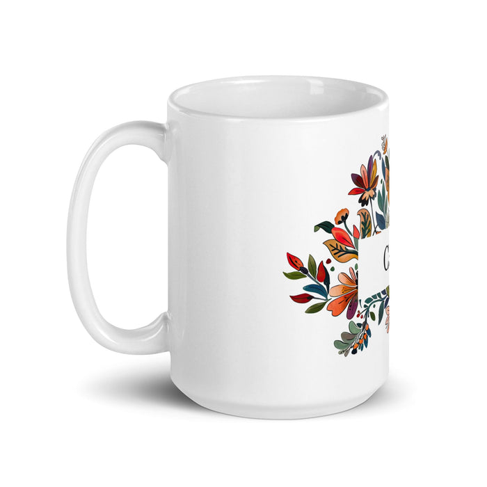 Cash Exclusive Name Art Piece Home Office Work Coffee Mug Mexican Spanish Pride Gift Cup One-Of-A-Kind Calligraphy White Glossy Mug | C18 Mexicada