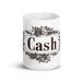 Cash Exclusive Name Art Piece Home Office Work Coffee Mug Mexican Spanish Pride Gift Cup One-Of-A-Kind Calligraphy White Glossy Mug | C19 Mexicada