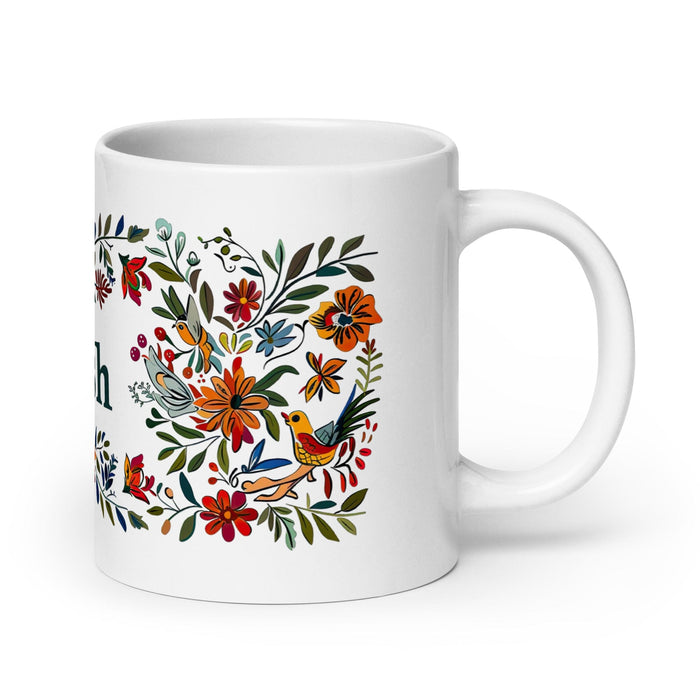 Cash Exclusive Name Art Piece Home Office Work Coffee Mug Mexican Spanish Pride Gift Cup One-Of-A-Kind Calligraphy White Glossy Mug | C2 Mexicada 20 oz