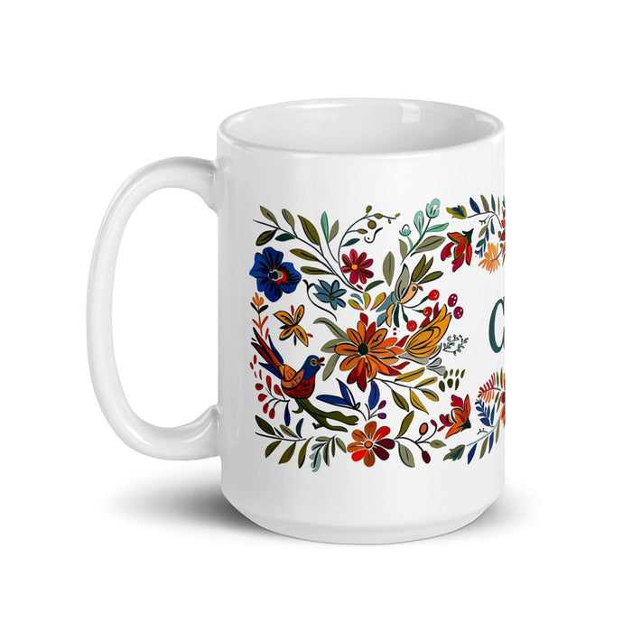 Cash Exclusive Name Art Piece Home Office Work Coffee Mug Mexican Spanish Pride Gift Cup One-Of-A-Kind Calligraphy White Glossy Mug | C2 Mexicada