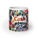 Cash Exclusive Name Art Piece Home Office Work Coffee Mug Mexican Spanish Pride Gift Cup One-Of-A-Kind Calligraphy White Glossy Mug | C20 Mexicada