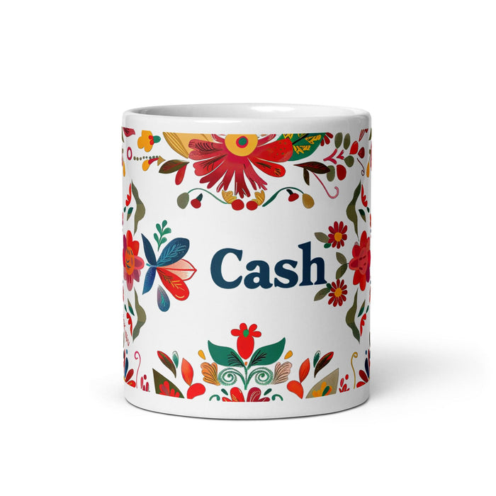 Cash Exclusive Name Art Piece Home Office Work Coffee Mug Mexican Spanish Pride Gift Cup One-Of-A-Kind Calligraphy White Glossy Mug | C21 Mexicada