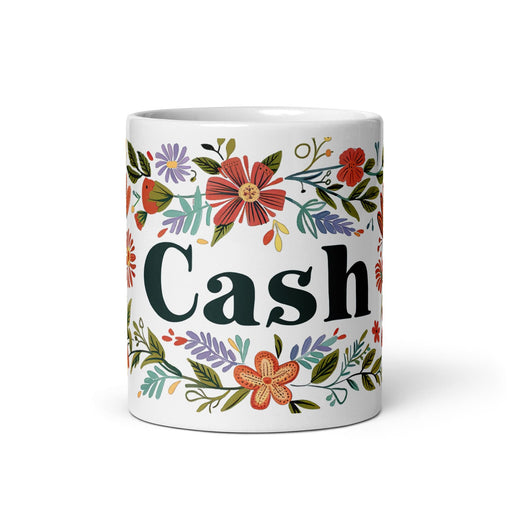 Cash Exclusive Name Art Piece Home Office Work Coffee Mug Mexican Spanish Pride Gift Cup One-Of-A-Kind Calligraphy White Glossy Mug | C22 Mexicada