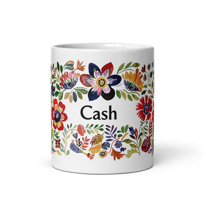 Cash Exclusive Name Art Piece Home Office Work Coffee Mug Mexican Spanish Pride Gift Cup One-Of-A-Kind Calligraphy White Glossy Mug | C23 Mexicada