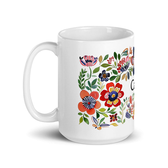 Cash Exclusive Name Art Piece Home Office Work Coffee Mug Mexican Spanish Pride Gift Cup One-Of-A-Kind Calligraphy White Glossy Mug | C23 Mexicada