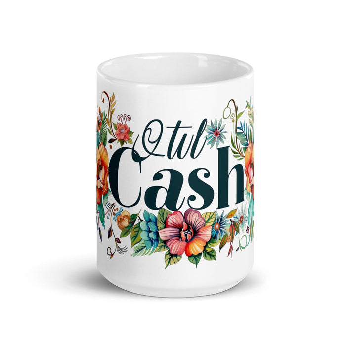 Cash Exclusive Name Art Piece Home Office Work Coffee Mug Mexican Spanish Pride Gift Cup One-Of-A-Kind Calligraphy White Glossy Mug | C24 Mexicada