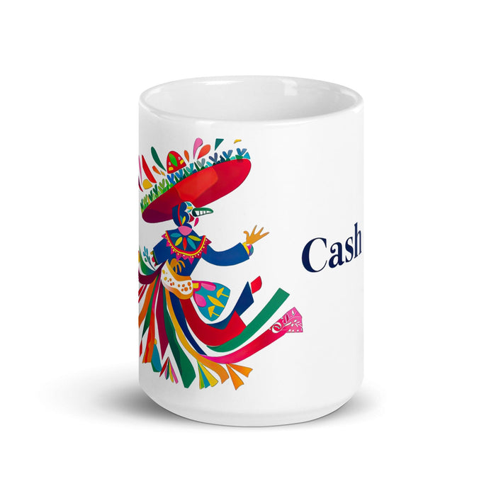 Cash Exclusive Name Art Piece Home Office Work Coffee Mug Mexican Spanish Pride Gift Cup One-Of-A-Kind Calligraphy White Glossy Mug | C25 Mexicada