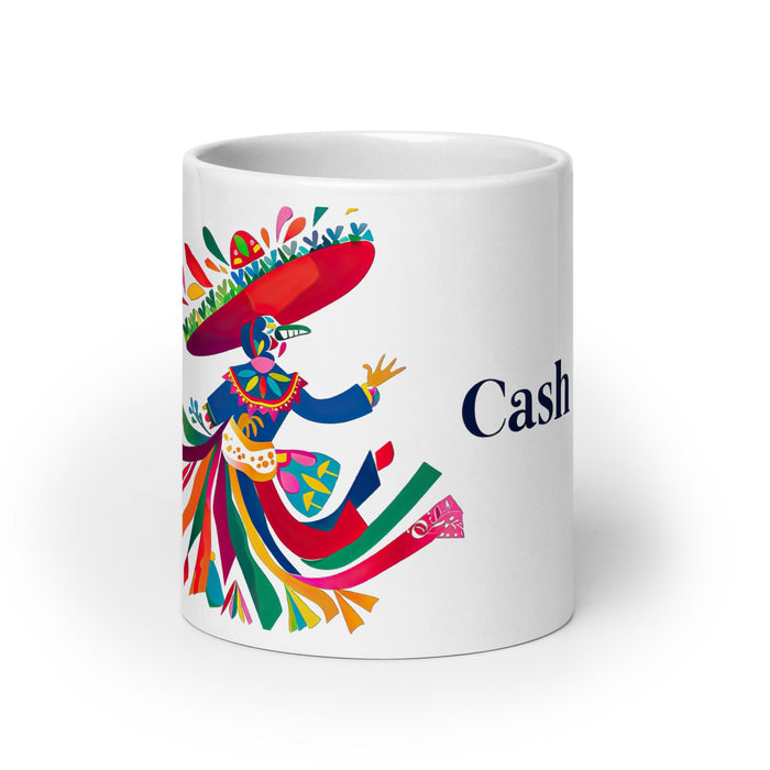 Cash Exclusive Name Art Piece Home Office Work Coffee Mug Mexican Spanish Pride Gift Cup One-Of-A-Kind Calligraphy White Glossy Mug | C25 Mexicada