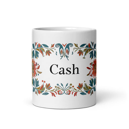 Cash Exclusive Name Art Piece Home Office Work Coffee Mug Mexican Spanish Pride Gift Cup One-Of-A-Kind Calligraphy White Glossy Mug | C26 Mexicada