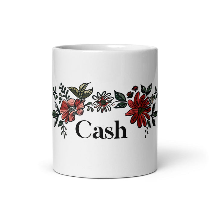 Cash Exclusive Name Art Piece Home Office Work Coffee Mug Mexican Spanish Pride Gift Cup One-Of-A-Kind Calligraphy White Glossy Mug | C27 Mexicada