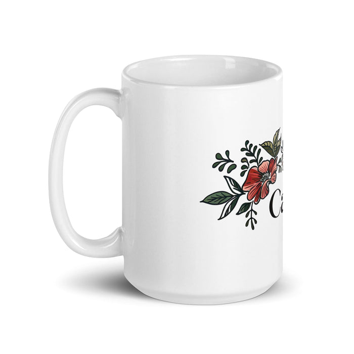 Cash Exclusive Name Art Piece Home Office Work Coffee Mug Mexican Spanish Pride Gift Cup One-Of-A-Kind Calligraphy White Glossy Mug | C27 Mexicada