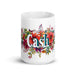 Cash Exclusive Name Art Piece Home Office Work Coffee Mug Mexican Spanish Pride Gift Cup One-Of-A-Kind Calligraphy White Glossy Mug | C28 Mexicada