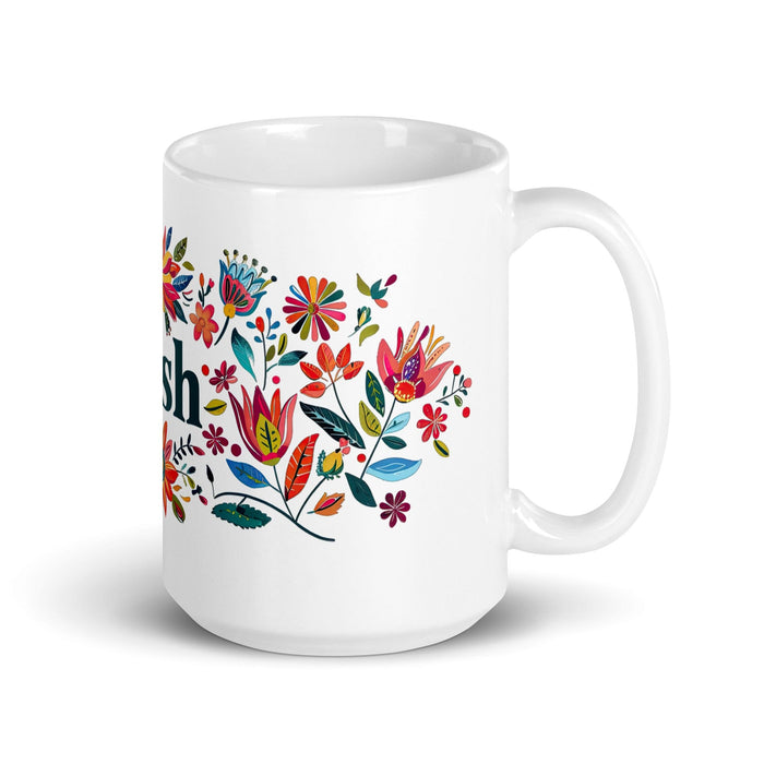 Cash Exclusive Name Art Piece Home Office Work Coffee Mug Mexican Spanish Pride Gift Cup One-Of-A-Kind Calligraphy White Glossy Mug | C3 Mexicada 15 oz