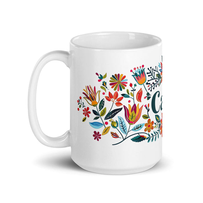 Cash Exclusive Name Art Piece Home Office Work Coffee Mug Mexican Spanish Pride Gift Cup One-Of-A-Kind Calligraphy White Glossy Mug | C3 Mexicada