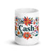 Cash Exclusive Name Art Piece Home Office Work Coffee Mug Mexican Spanish Pride Gift Cup One-Of-A-Kind Calligraphy White Glossy Mug | C3 Mexicada