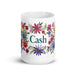 Cash Exclusive Name Art Piece Home Office Work Coffee Mug Mexican Spanish Pride Gift Cup One-Of-A-Kind Calligraphy White Glossy Mug | C6 Mexicada