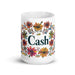 Cash Exclusive Name Art Piece Home Office Work Coffee Mug Mexican Spanish Pride Gift Cup One-Of-A-Kind Calligraphy White Glossy Mug | C7 Mexicada