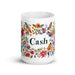 Cash Exclusive Name Art Piece Home Office Work Coffee Mug Mexican Spanish Pride Gift Cup One-Of-A-Kind Calligraphy White Glossy Mug | C8 Mexicada