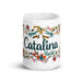 Catalina Exclusive Name Art Piece Home Office Work Coffee Mug Mexican Spanish Pride Gift Cup One-Of-A-Kind Calligraphy White Glossy Mug | C18 Mexicada